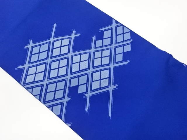 JAPANESE NAGOYA OBI / SHIOZE / EMBROIDERY / RHOMBUS